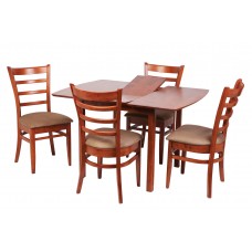 Jaguar 5 Piece 4 Leg Rectangular Dining Setting with Extension